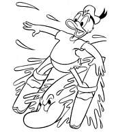 coloriage donald et le requin